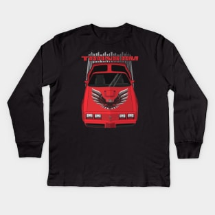 Custom Firebird Trans Am T-top Red Kids Long Sleeve T-Shirt